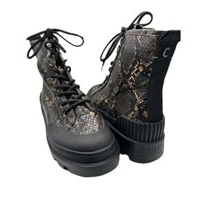 NEW Circus NY by Sam Edelman Womens' Indy Boots‎ - Warm Taupe/Snake Print Sz 8